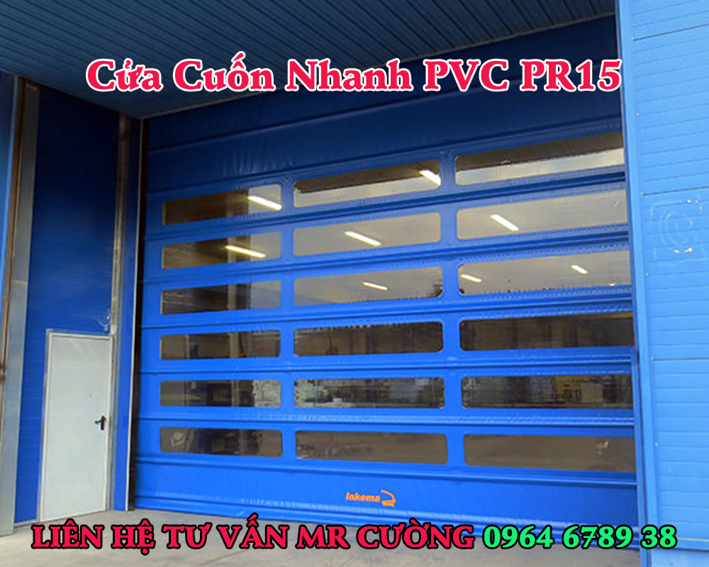Cửa cuốn nhanh PVC có xương cá
